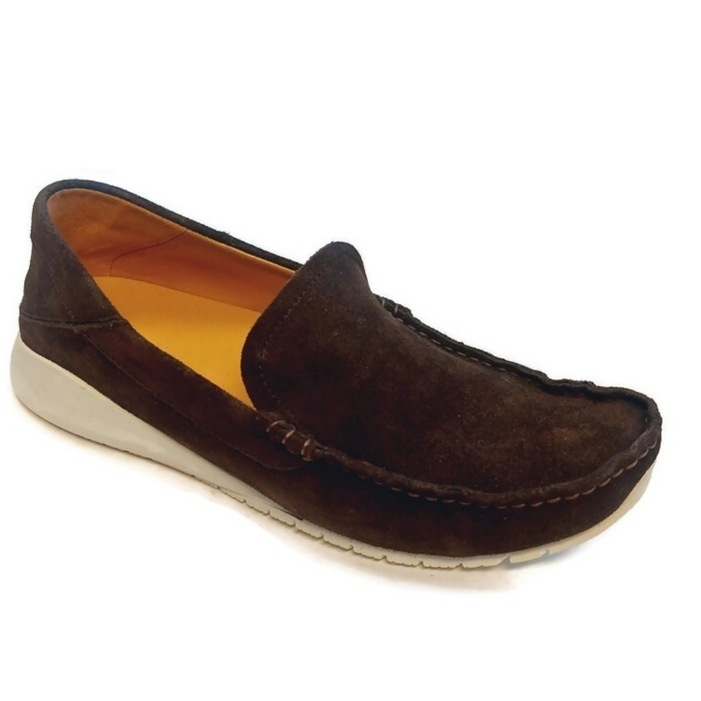 Olukai KA'A LOAFER Mens Size 12 Italian Suede Leather Casual Shoes Dk Wood Brown